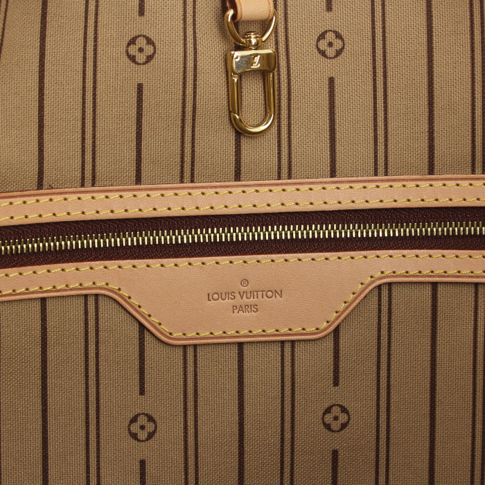 Sac à main Louis Vuitton Delightful en toile monogram et cuir naturel - Detail D3