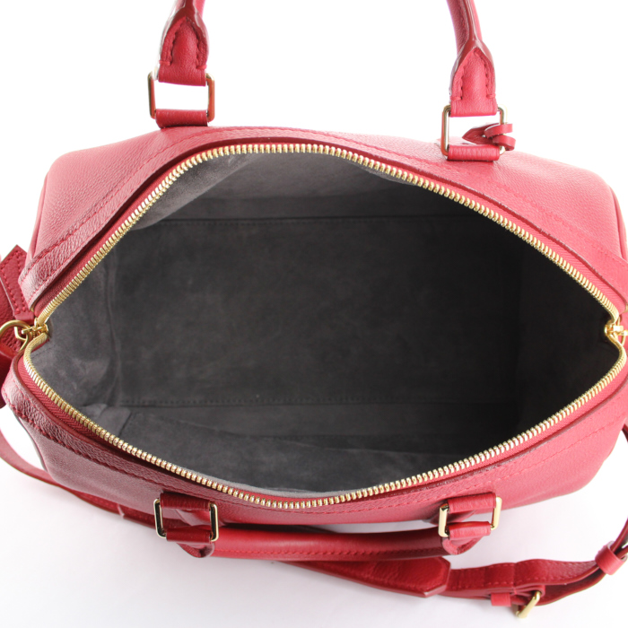 Bolso de mano Louis Vuitton Sofia Coppola en cuero granulado rojo - Detail D3
