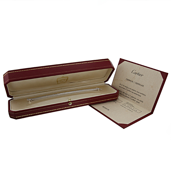 Bracelet Cartier Lanière en or blanc et diamants