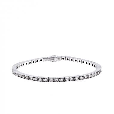 Bracelet Cartier Lanière en or blanc et diamants
