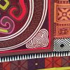 Châle Hermes en twill de soie et cachemire orange et blanc - Detail D2 thumbnail