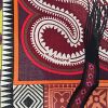 Châle Hermes en twill de soie et cachemire orange et blanc - Detail D3 thumbnail