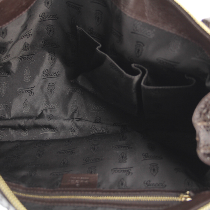 Gucci pouch in brown snake - Detail D2