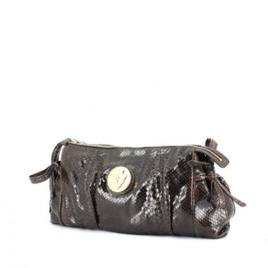 Pochette Gucci en serpent marron