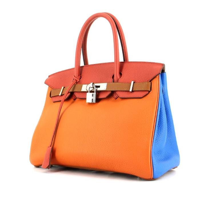 Sac à main Hermes Birkin 30 cm en cuir togo multicolore