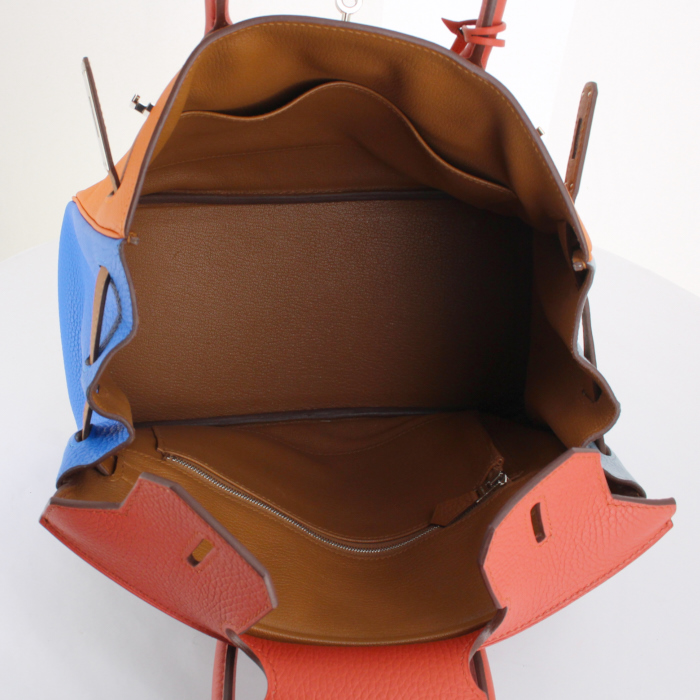 Borsa Birkin 30 cm in pelle togo multicolore - Detail D2