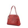 Chanel Grand Shopping shopping bag in red patent quilted leather - 00pp thumbnail