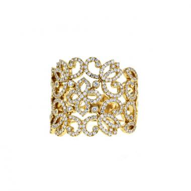 Sortija Messika Eden modelo grande en oro amarillo y diamantes