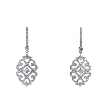 Messika Sultane articulated earrings in white gold and diamonds