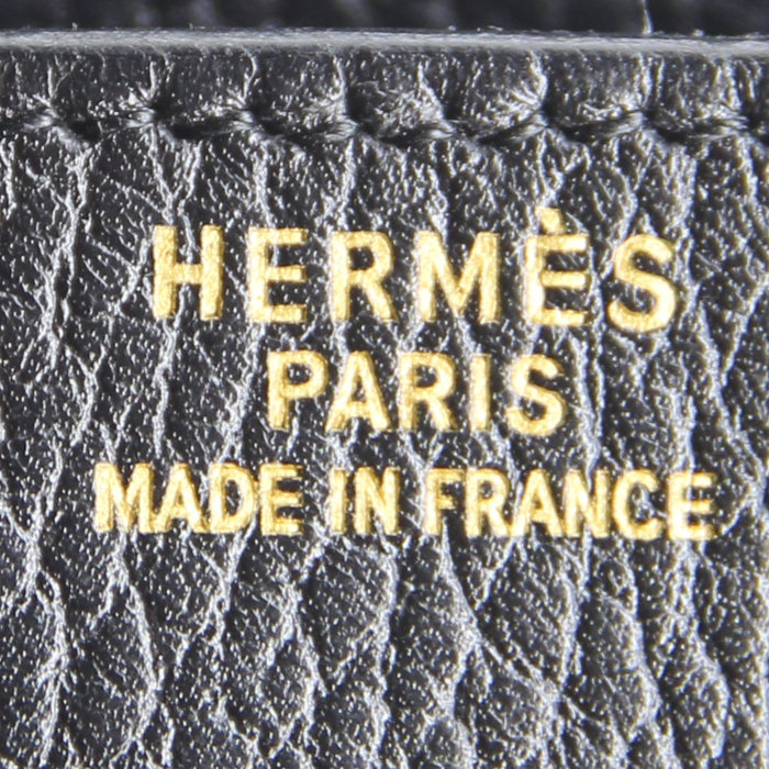 Sac à main Hermes Birkin 35 cm en cuir grainé noir - Detail D3