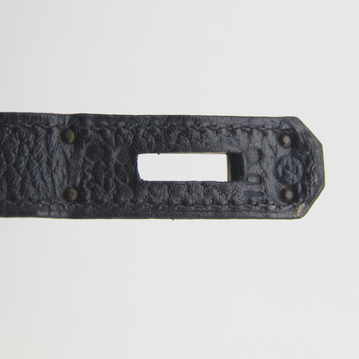 Borsa Birkin 35 cm in pelle martellata nera - Detail D4