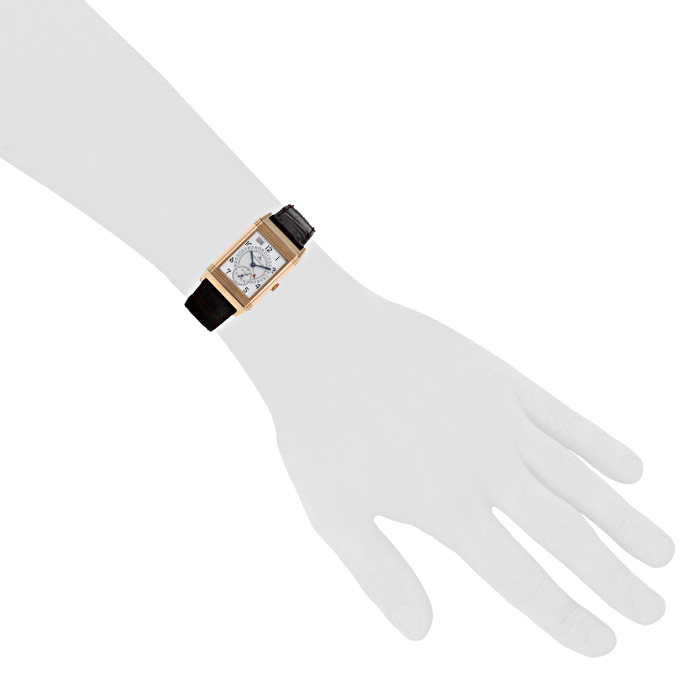 Montre Jaeger Lecoultre Reverso Calendrier en or rose Ref :  270236 Vers  2000 - Detail D1