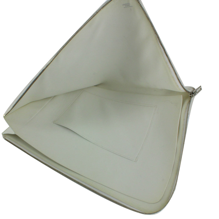 Hermes pouch in off-white epsom leather - Detail D2