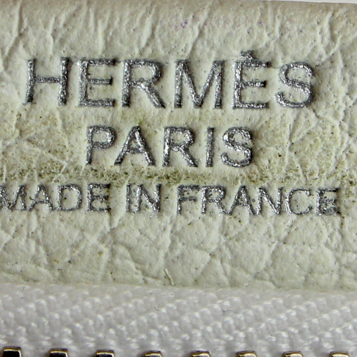 Borsa da viaggio in tela verde kaki e pelle bianca - Detail D3