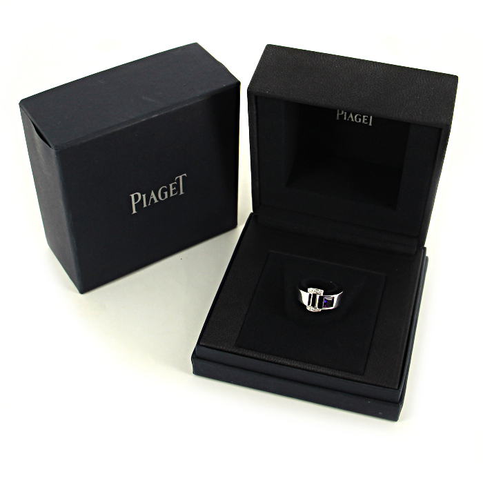 Piaget Protocole ring in white gold,  diamonds and amethyst - Detail D2