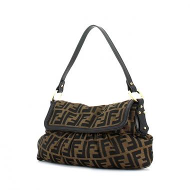 Sac à main Fendi en toile monogram et cuir noir