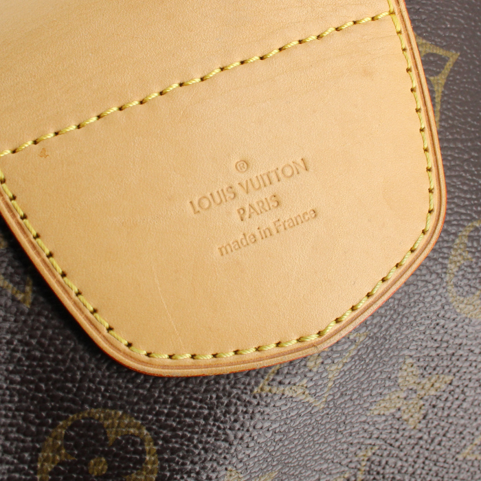 Bolso de mano Louis Vuitton en lona Monogram y cuero natural - Detail D3