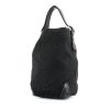 Coach shopping bag in black monogram canvas and black leather - 00pp thumbnail