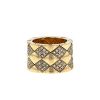 Chanel Matelassé half-articulated large model ring in yellow gold and diamonds - 00pp thumbnail