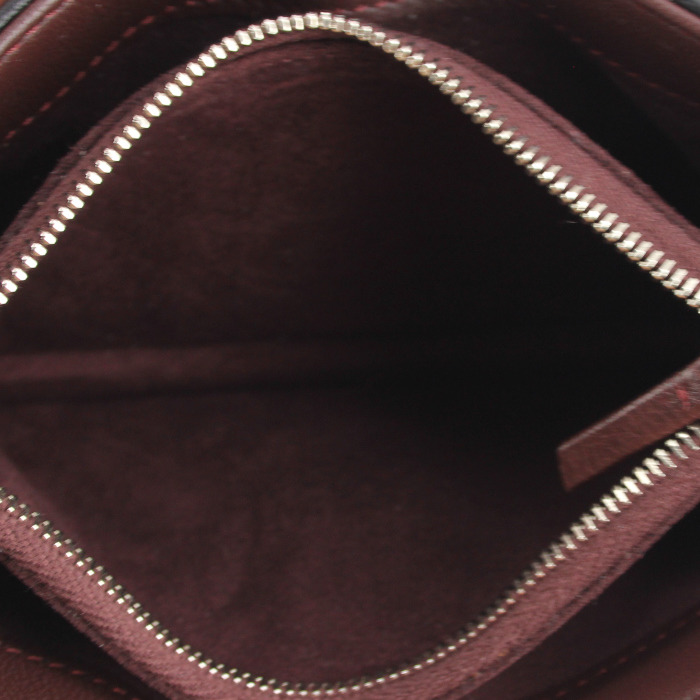 Porte-monnaie Chanel en cuir matelassé noir - Detail D1