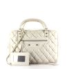 Balenciaga handbag in white quilted leather - 360 thumbnail