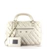 Bolso de mano Balenciaga  Motocross en cuero acolchado blanco - 360 thumbnail