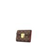 Porte-monnaie Louis Vuitton en toile damier enduite marron modèle Joey - 00pp thumbnail