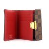 Porte-monnaie Louis Vuitton en toile damier enduite marron modèle Joey - Detail D2 thumbnail