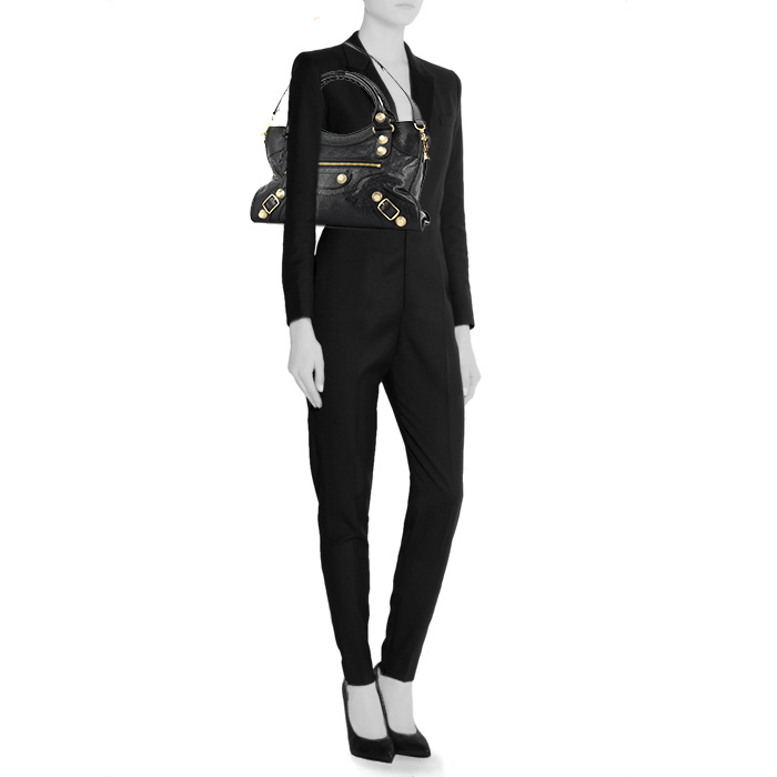 Bolso de mano Balenciaga Classic City en cuero negro - Detail D1