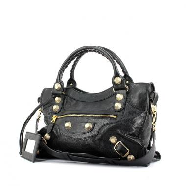 Sac à main Balenciaga Classic City en cuir noir