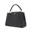 Louis Vuitton medium model handbag in black grained leather - 00pp thumbnail