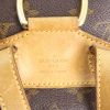 Mochila Louis Vuitton Montsouris Backpack en lona Monogram y cuero natural - Detail D4 thumbnail