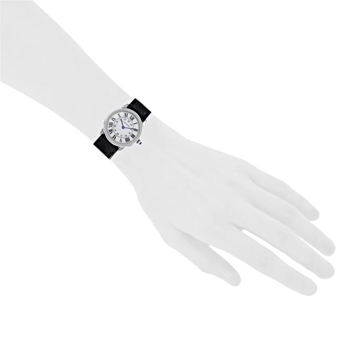 Cartier Ronde Solo watch in stainless steel Ref:  2000 - Detail D1