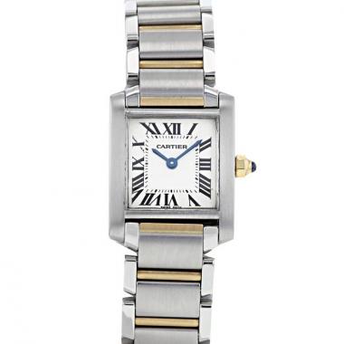Reloj Cartier Tank Française de oro y acero Ref :  2384