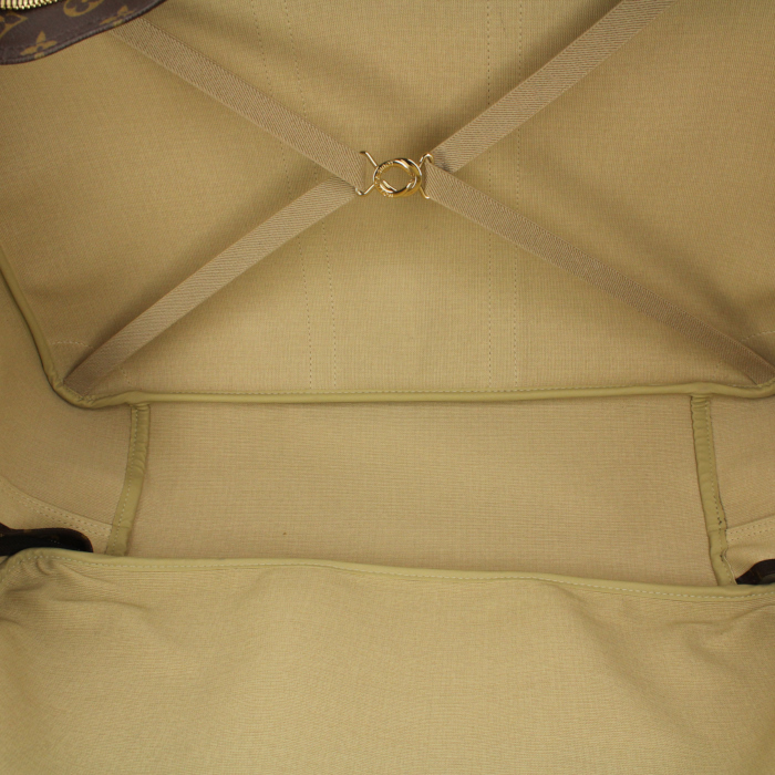 Sirius toile monogram et cuir naturel patiné aux angles clés, cadenas - Detail D2