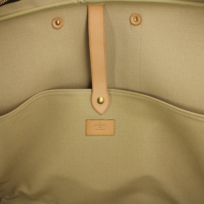 Sirius toile monogram et cuir naturel patiné aux angles clés, cadenas - Detail D3