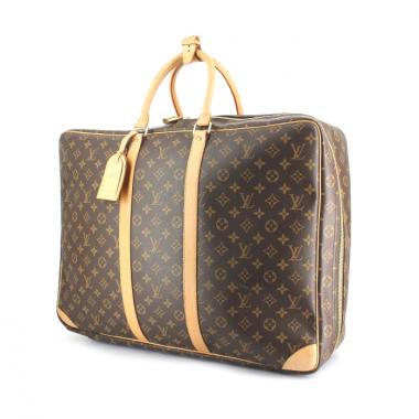 Sirius toile monogram et cuir naturel patiné aux angles clés, cadenas 