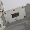 Fendi handbag in beige linen canvas and white leather - Detail D3 thumbnail