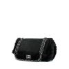 Chanel handbag in black suede and black synthetic fur - 00pp thumbnail