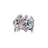 Sortija Dior en oro blanco,  diamantes y piedras de colores - 00pp thumbnail