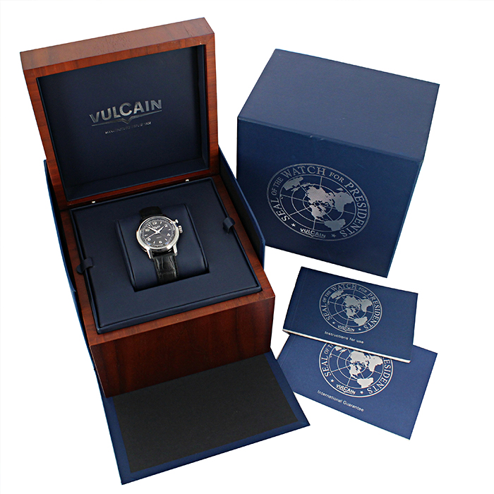 Reloj Vulcain Cricket de acero Ref :  100153.289 Circa  2000