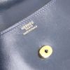 Hermes pouch in navy blue leather - Detail D3 thumbnail
