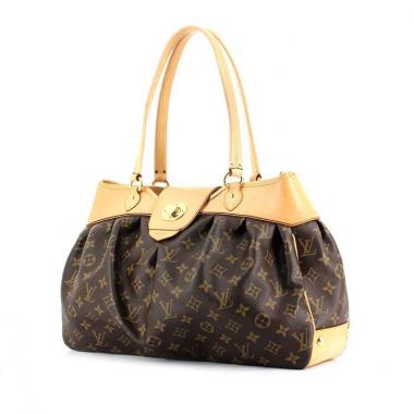 Louis Vuitton handbag in monogram canvas and natural leather