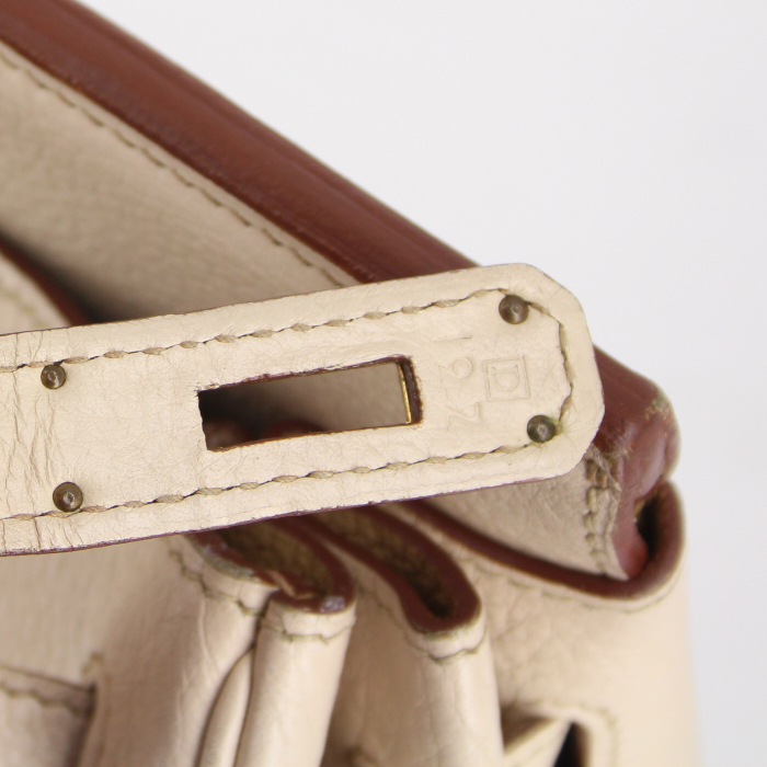 Hermes Birkin 40 cm handbag in rosy beige togo leather - Detail D4