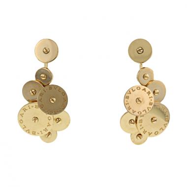 Paire de pendants d'oreilles Bulgari Cyclades en or jaune