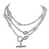 Hermes Farandole large model long necklace in silver - 00pp thumbnail