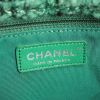 Chanel 2.55 shoulder bag in green jersey canvas and black leather - Detail D3 thumbnail