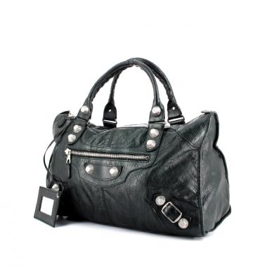 Borsa Giant 12 Day in pelle nera