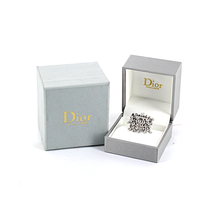 Dior Coquine large model ring in white gold and diamonds - Detail D2