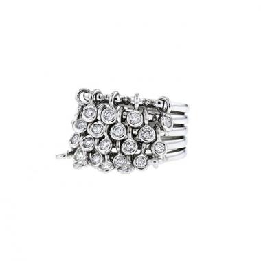 Dior Coquine large model ring in white gold and diamonds